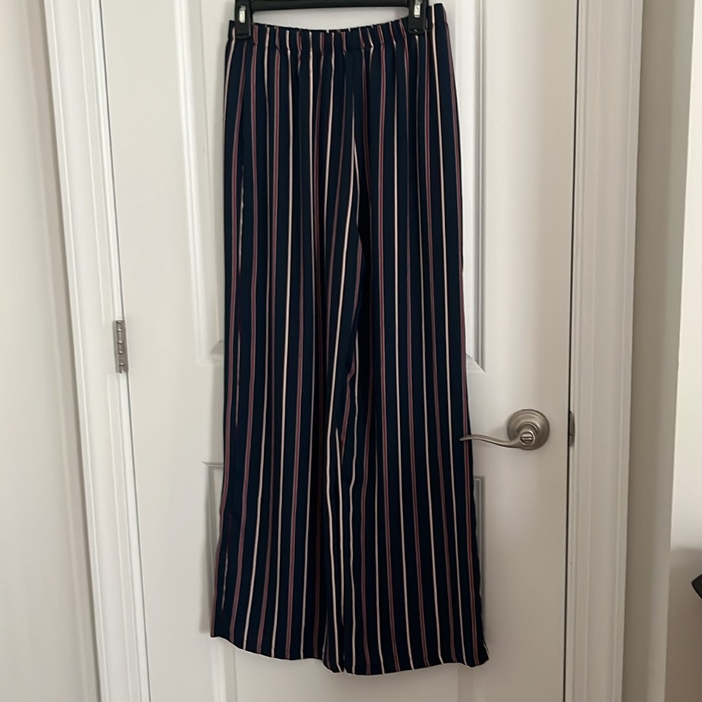 Live to be Spoiled Red, White, and Blue Striped Wide Leg Pants 🌟 - Picture 5 of 9